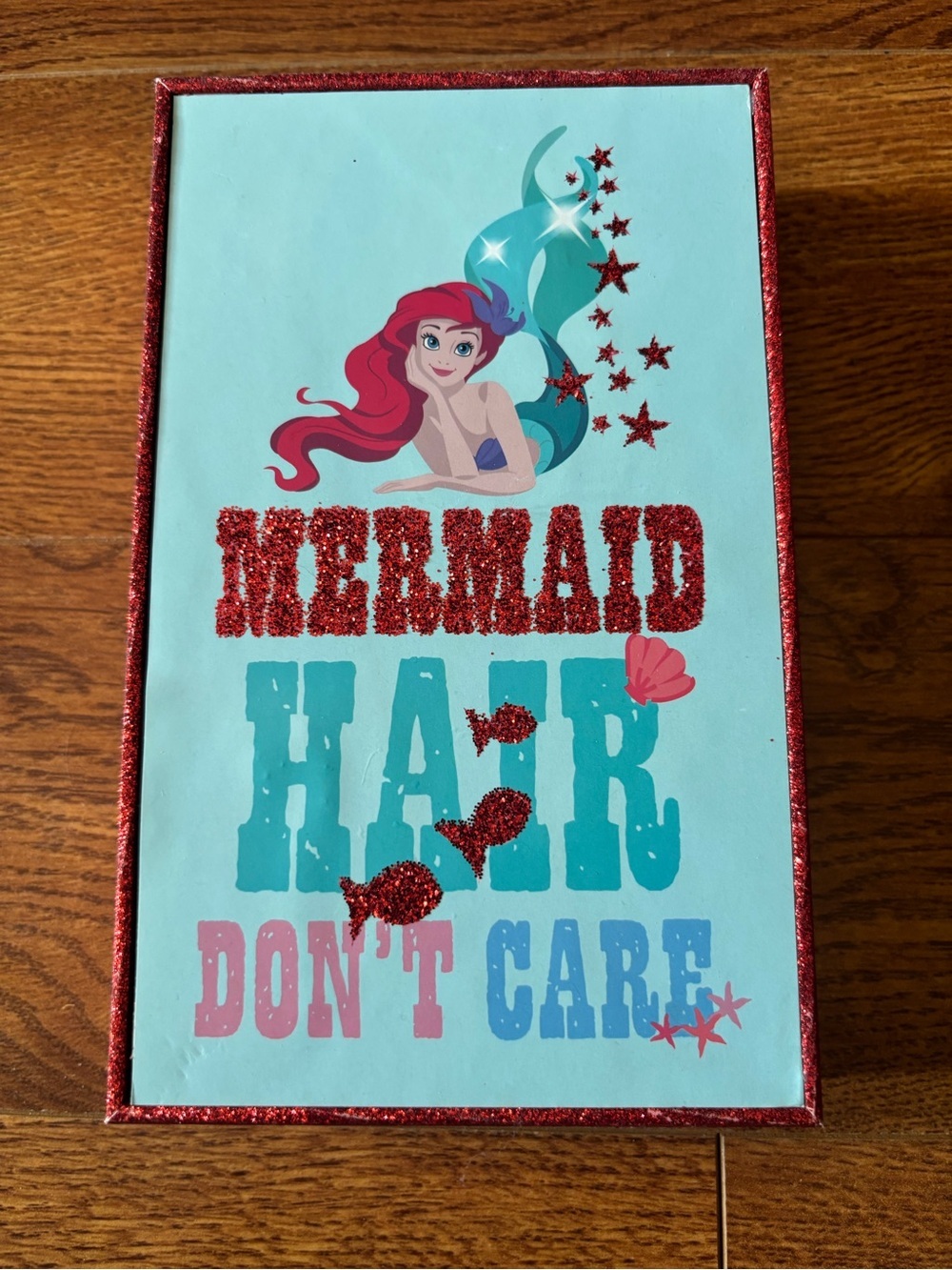 Disney Little Mermaid: Mermaid Hair Don’t Care Glitter Wall Art